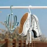2PCS Balcony Hanging Shoe Rack – Windproof Window Drying Rack for Light Shoes! - Image 2