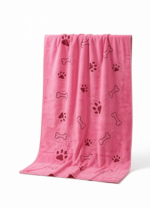 Quick Dry Dog Towel pink