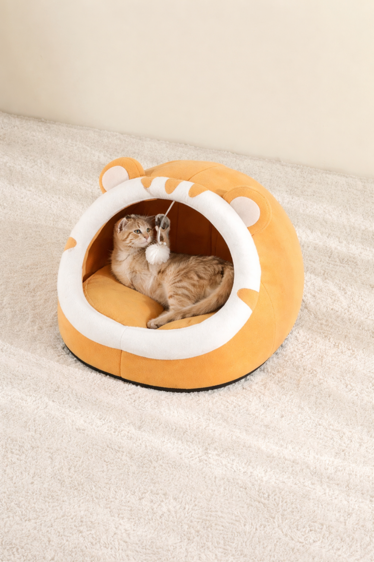 Cozy Cat Bed House – Soft, Comfortable Sleeping Basket for Cats