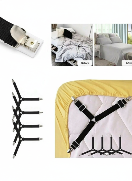 Bed Sheet Clips UK | Adjustable Elastic Anti-Slip Sheet