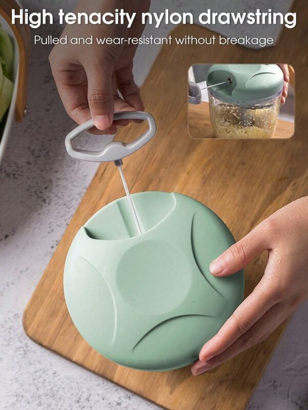 5-Blade Manual Garlic Press and Grinder Multi-Function Vegetable Shredder for Kitchen