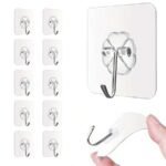 Heavy Duty Self Adhesive Wall Hooks Waterproof Damage Free Multi Purpose Hanging Hooks Set