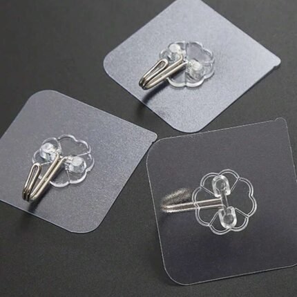 Heavy Duty Self Adhesive Wall Hooks Waterproof Damage Free Multi Purpose Hanging Hooks Set