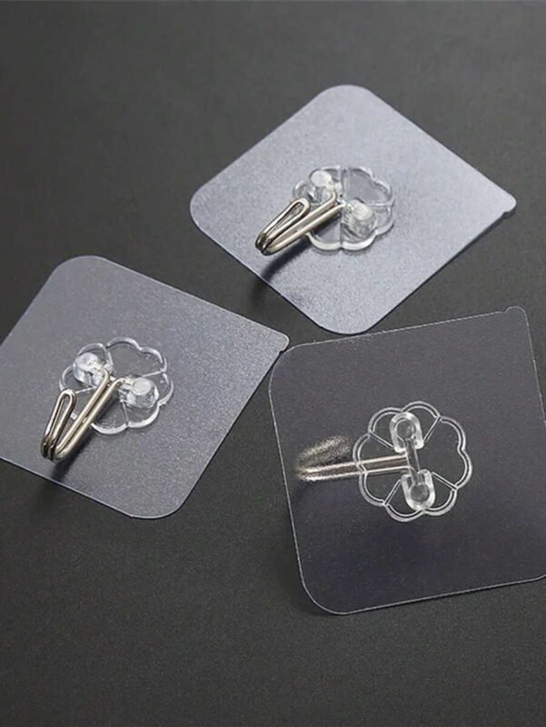Heavy Duty Self Adhesive Wall Hooks Waterproof Damage Free Multi Purpose Hanging Hooks Set