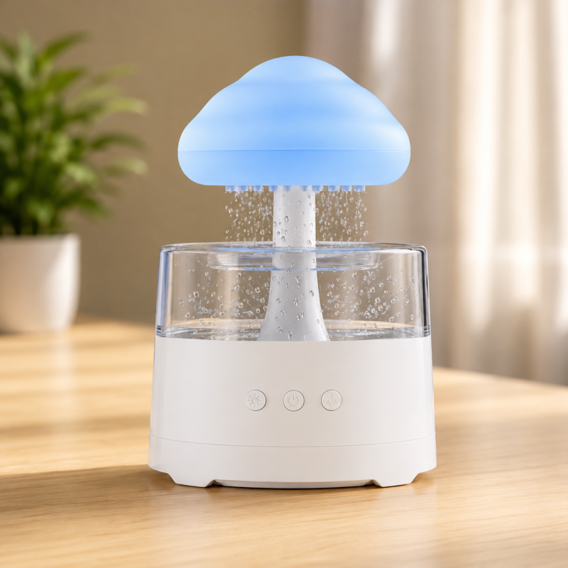 Rain Cloud Lamp Humidifier with Water Drop Rain Effect